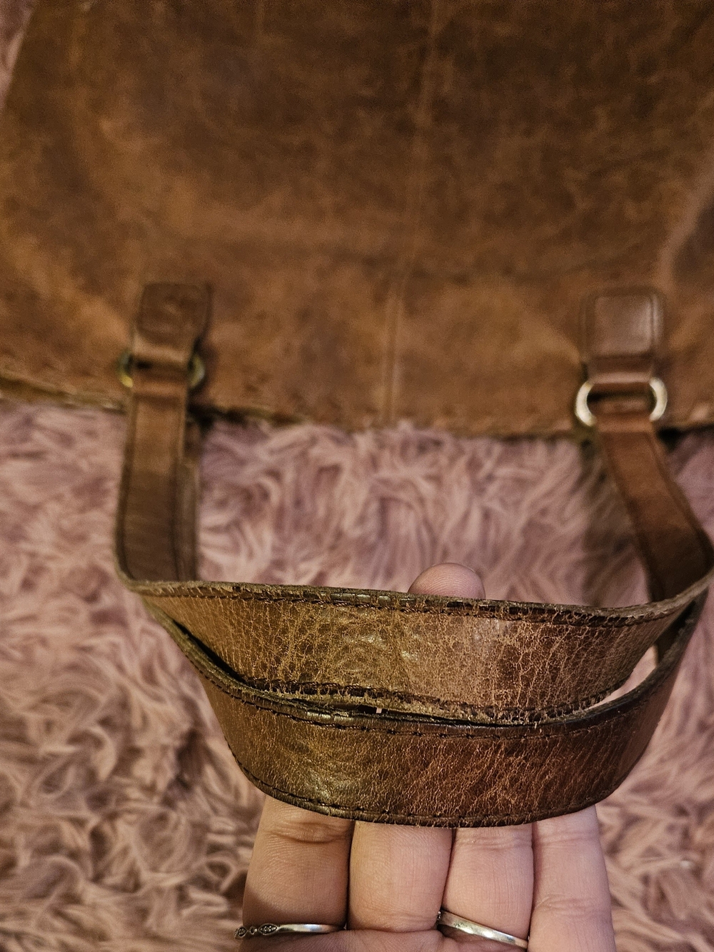 Lucky Brand✨️Vintage Boho Logan Tote-Distressed Brown - Picture 8 of 12